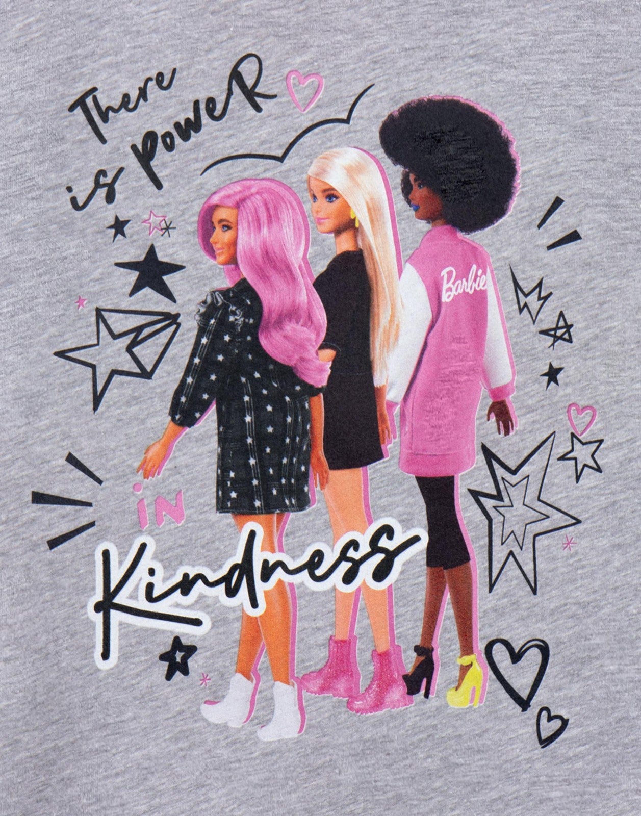 Barbie Short Sleeved T-Shirt | Girls Grey Marl | Official Merch
