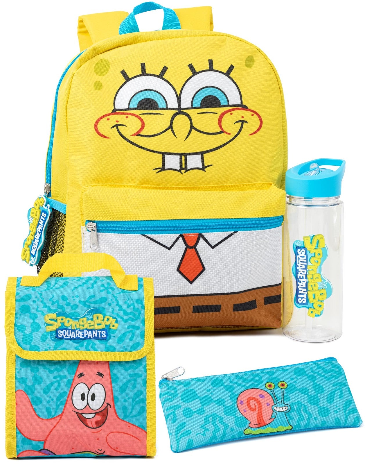 SpongeBob SquarePants 4 Piece Backpack Set | Unisex Kids Multicoloured | Officia