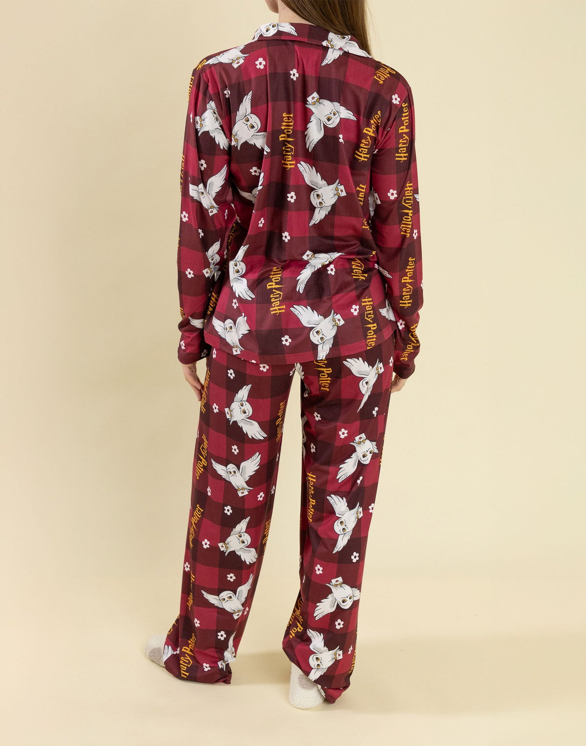 Harry Potter Long Sleeve Long Leg Pyjama Set | Womens Red | Official Merch