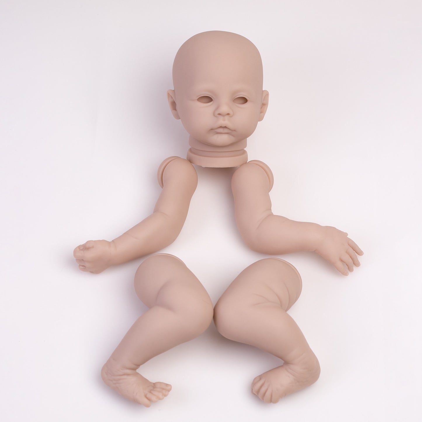 Unpainted Reborn Baby Dolls Kit Vinyl Silicone 16in Newborn Doll Kits DIY Repair