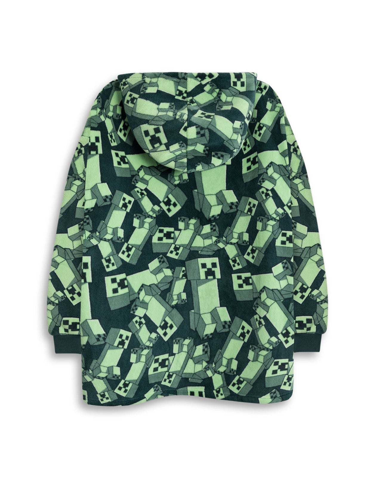 Minecraft Blanket Hoodie | Boys Green Gaming | Official Merch
