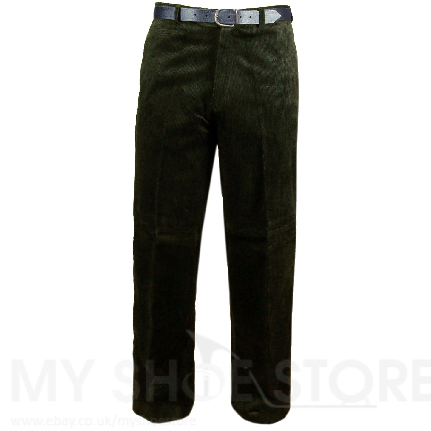 MENS CORD CORDUROY TROUSERS COTTON  BUSINESS FORMAL CASUAL BELTED SMART PANTS