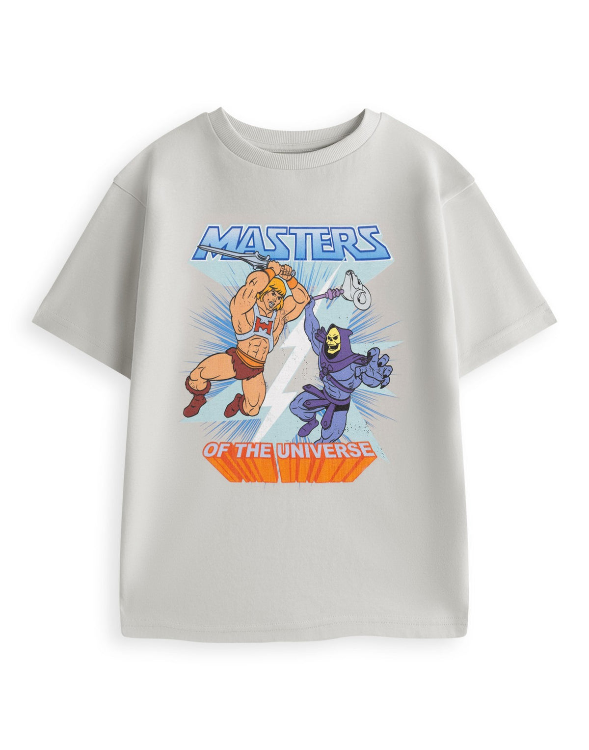 Masters of the Universe Short Sleeved T-Shirt | Unisex Kids Light Grey | Officia