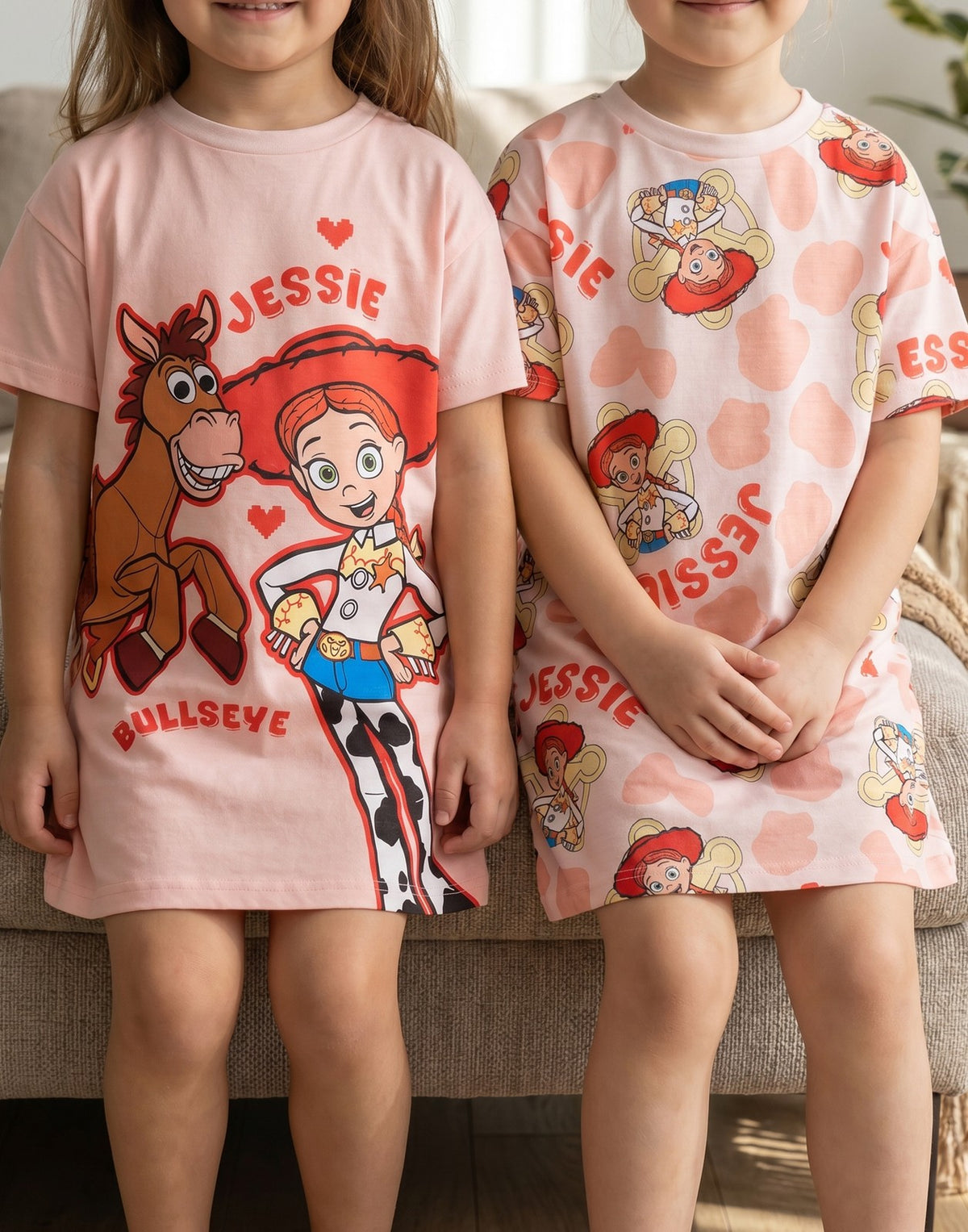 Disney Multi-Pack of 2 Short Sleeve Nightdress | Girls Pink | Official Merch