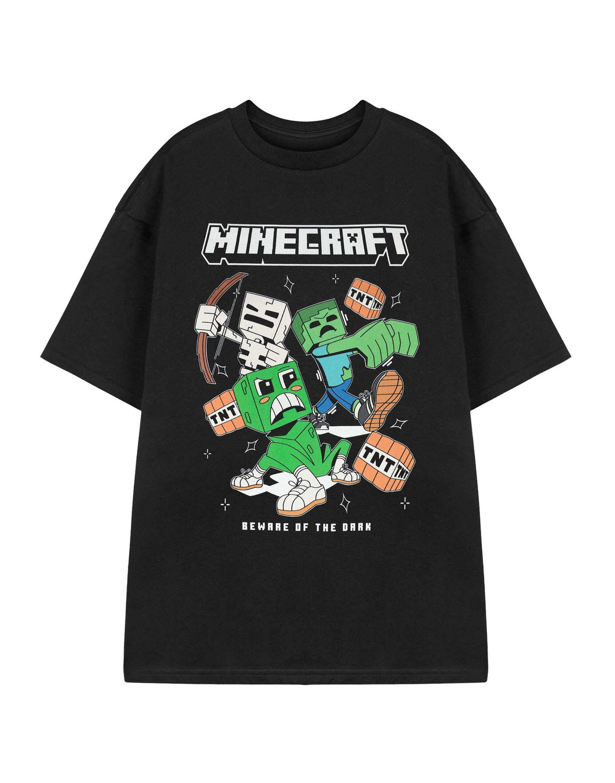 Minecraft Short Sleeved T-Shirt | Mens Black Gaming | Official Merch