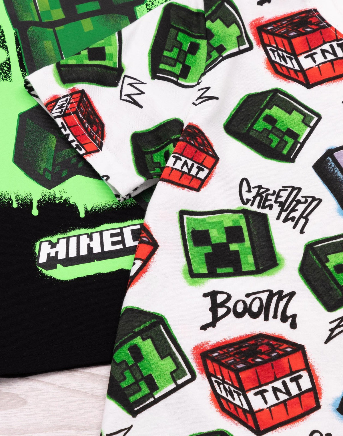 Minecraft Multi-Pack of 2 Short-Sleeved T-Shirts | Boys Multicoloured Gaming | O