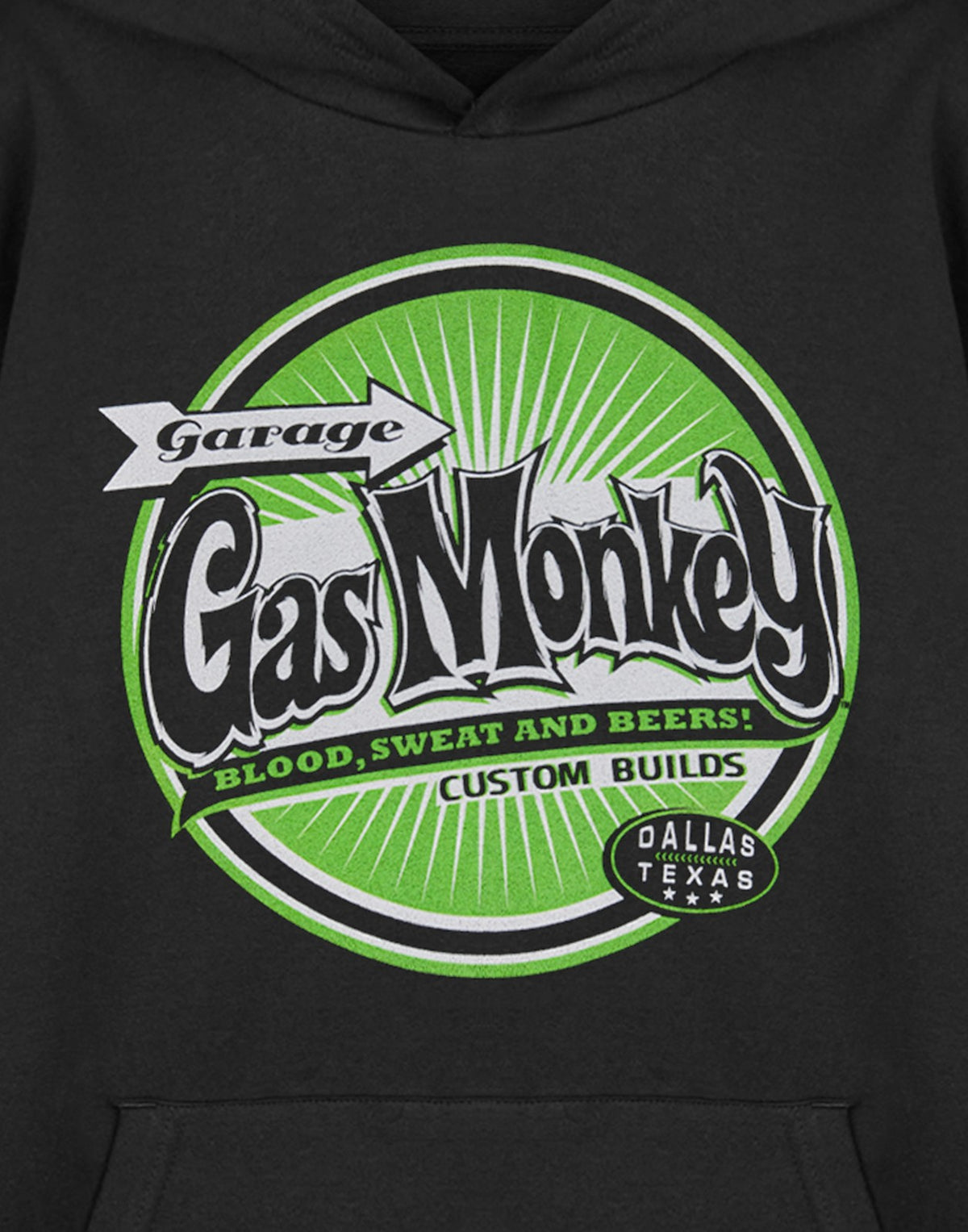 Gas Monkey Garage Hoodie | Mens Black | Official Merch