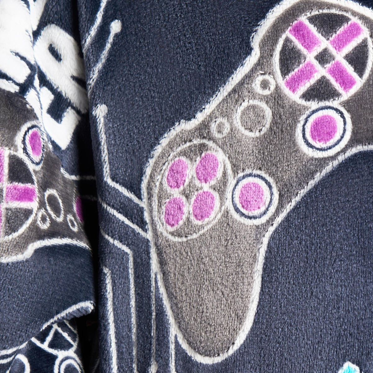 OHS Kids Print Hoodie Blanket Glow in the Dark Flannel Fleece Wearable Throw