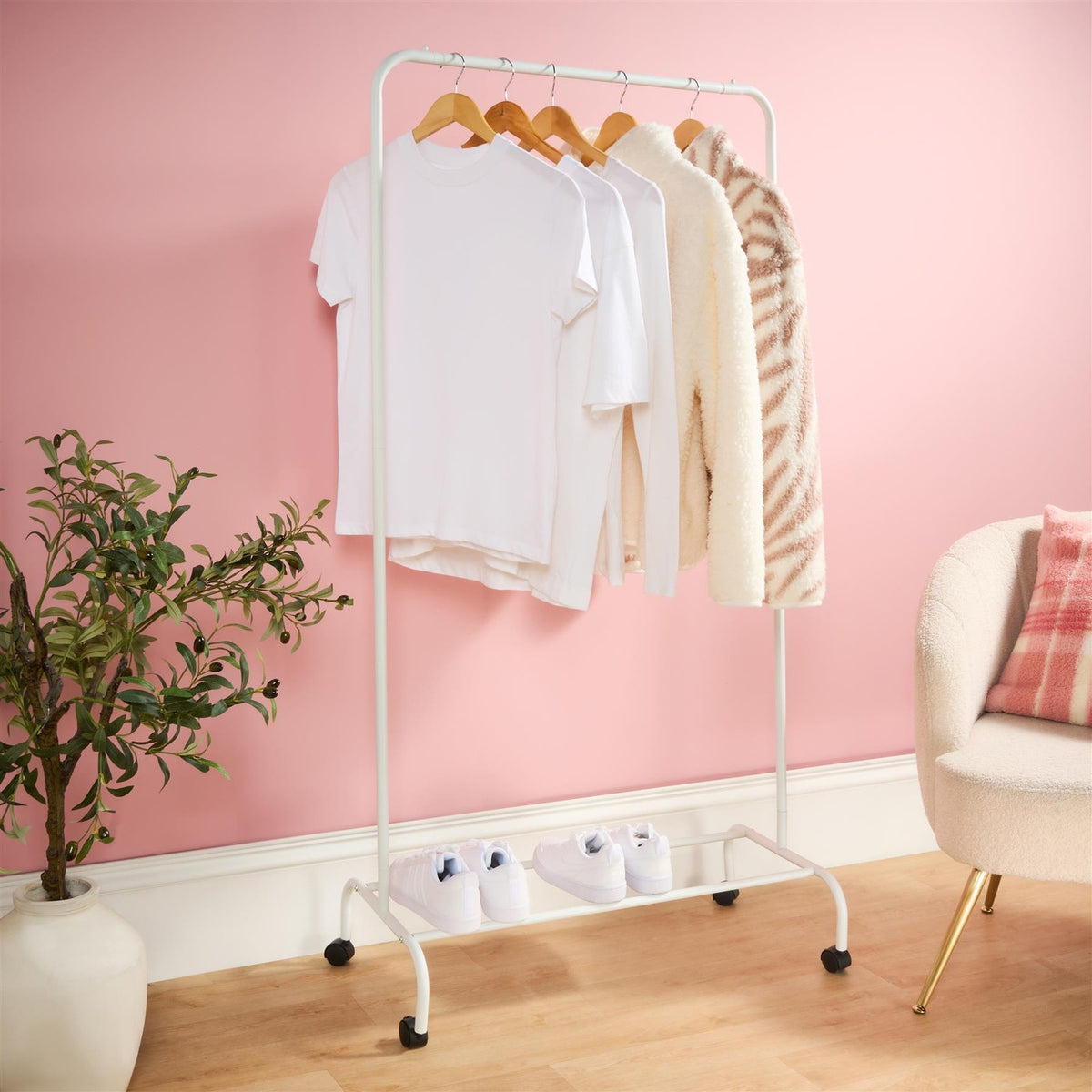 OHS Clothes Rail Heavy Duty Shoe Rack Shelf Hanging Organiser Display Stand