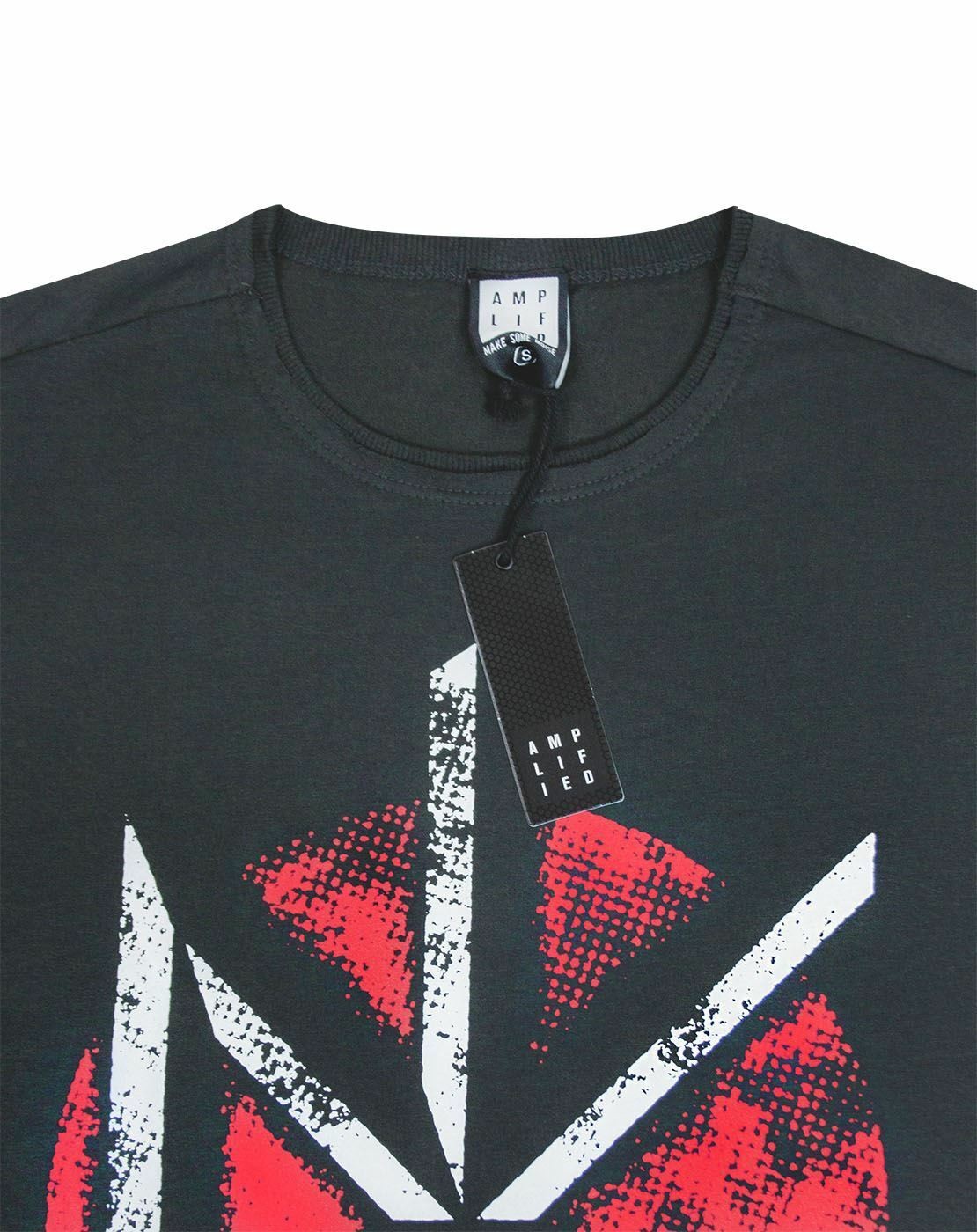 Amplified Clothing Short Sleeved T-Shirt | Mens Grey | Official Merch