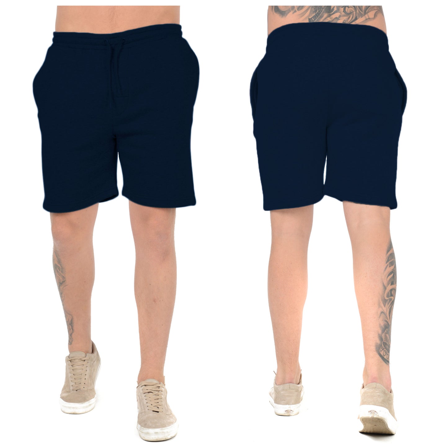 PACK OF 2 MENS JOGGING SHORTS SWEAT JERSEY FLEECE JOGGERS SUMMER RUNNING BOTTOMS