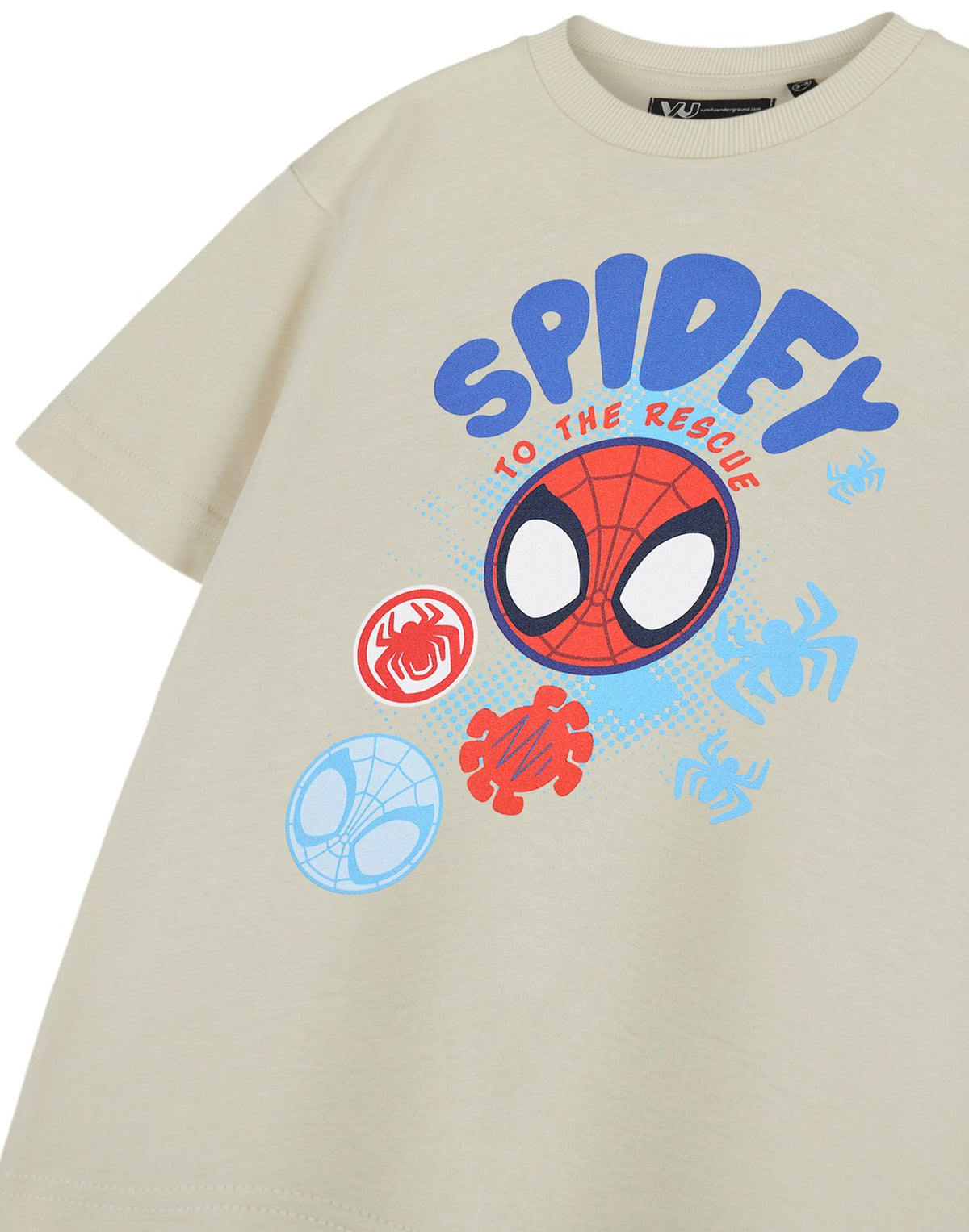 Marvel Short Sleeved T-Shirt | Boys Oatmeal | Official Merch
