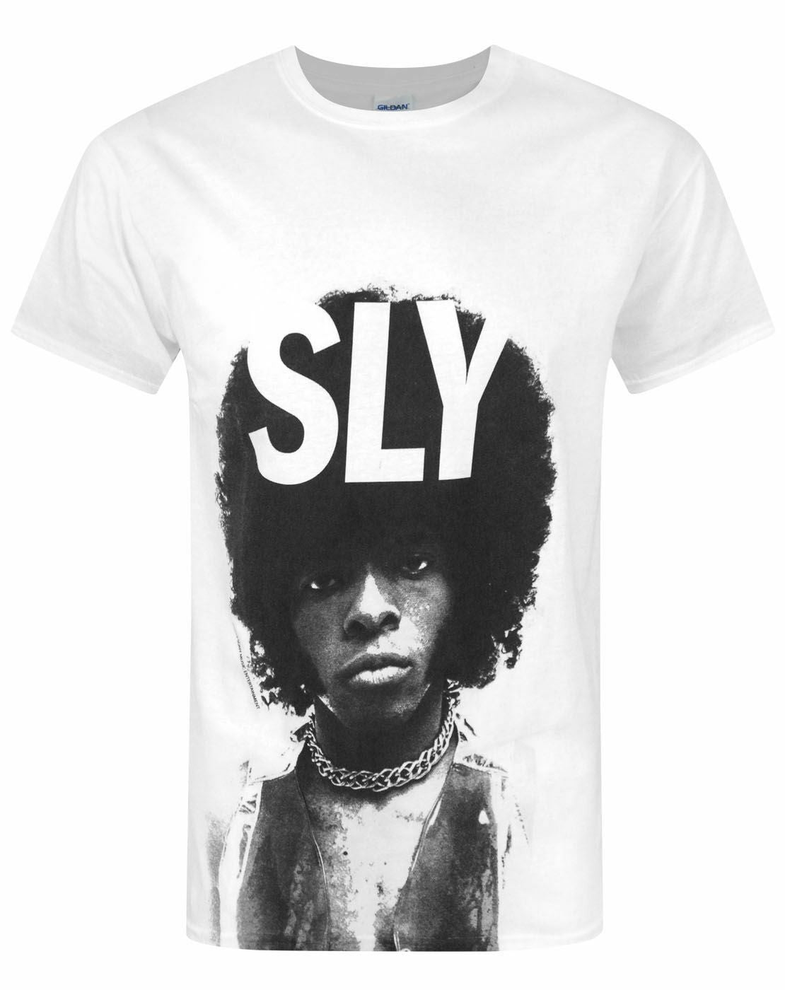 Sly Stone Short Sleeved T-Shirt | Mens White | Official Merch