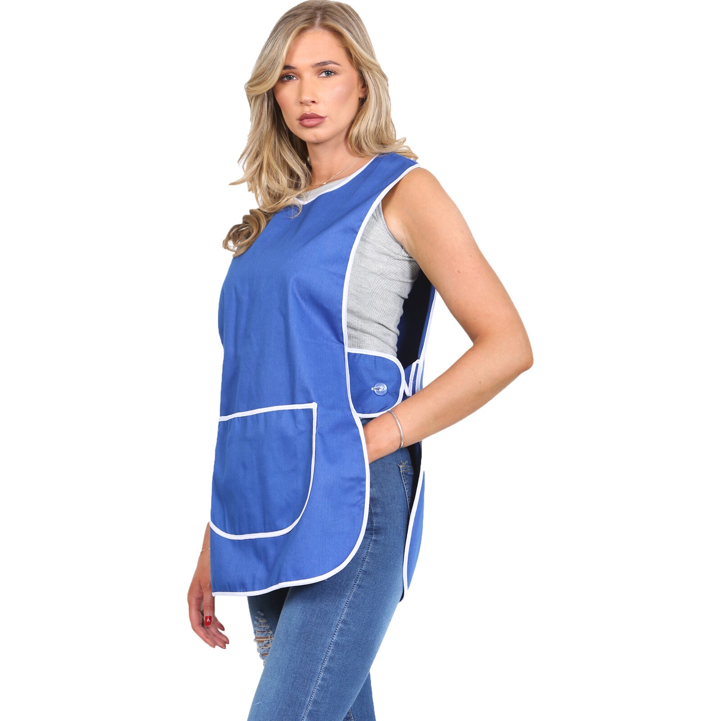 LADIES TABARD WOMENS TABBARD APRON WITH POCKET KITCHEN CLEANING CHEF WORK WEAR