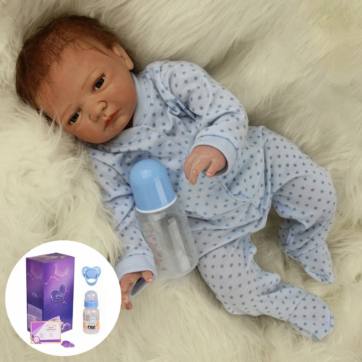 Lifelike Reborn Baby Doll Newborn Boy Vinyl Silicone Handmade Real Life Dolls