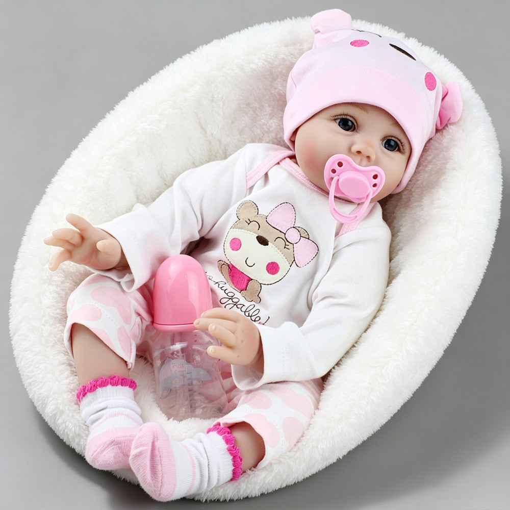 22" Reborn Baby Dolls Vinyl Silicone Realistic Newborn Girl Doll Lifelike Gift