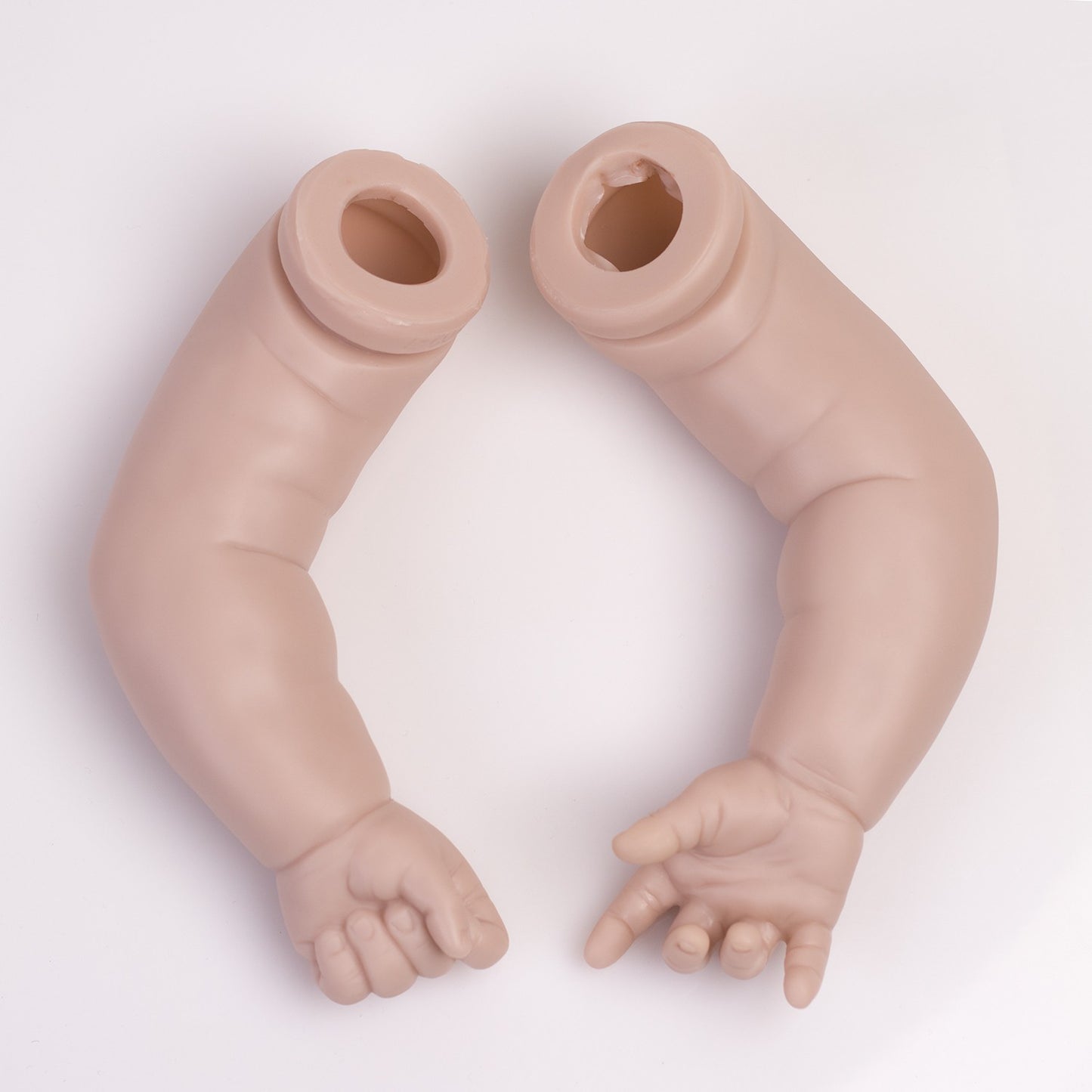 24" Realistic Unpainted Reborn Baby Doll Kit Vinyl Silicone Parts DIY Doll Kits