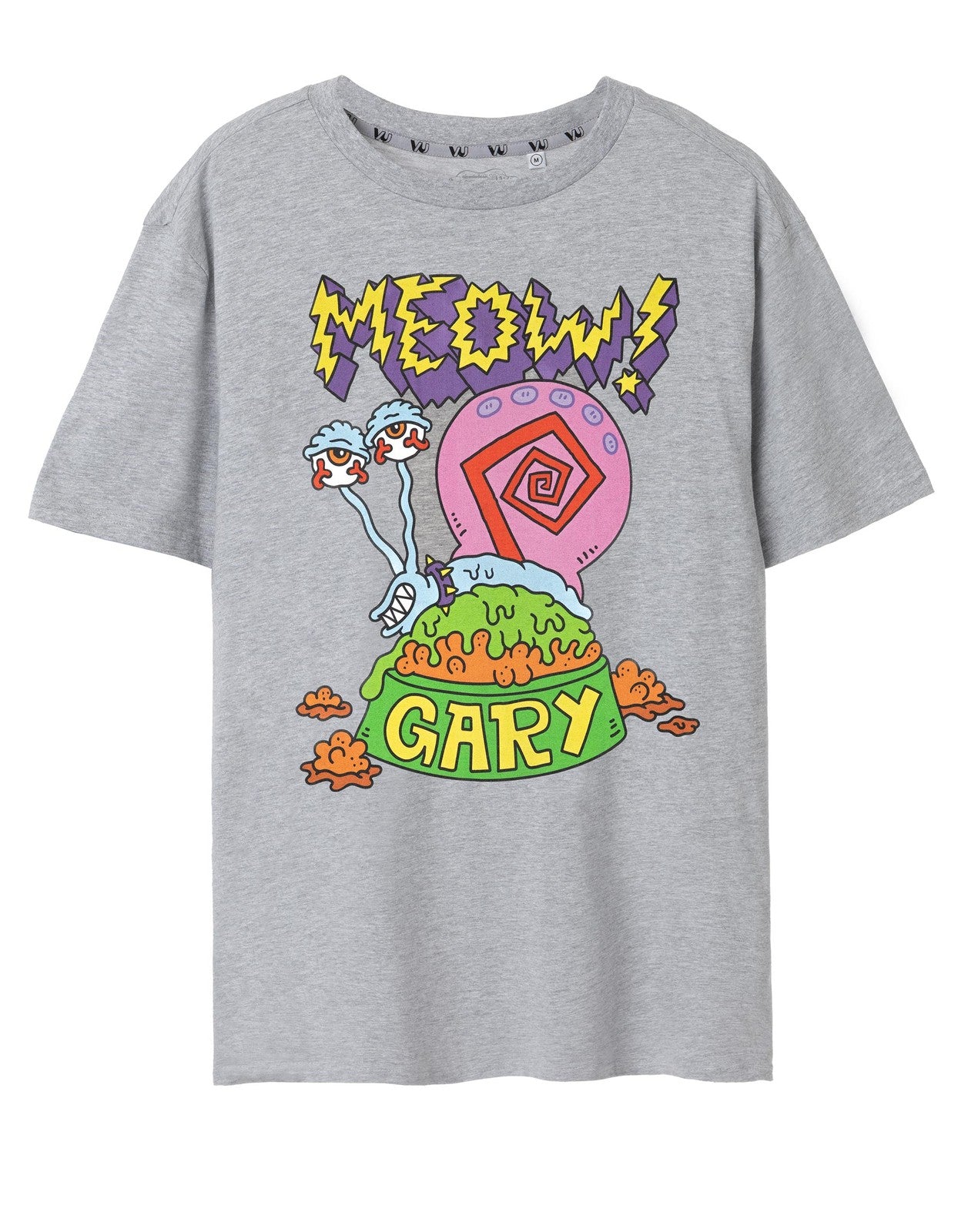 SpongeBob SquarePants Short Sleeved T-Shirt | Mens Grey Marl | Official Merch