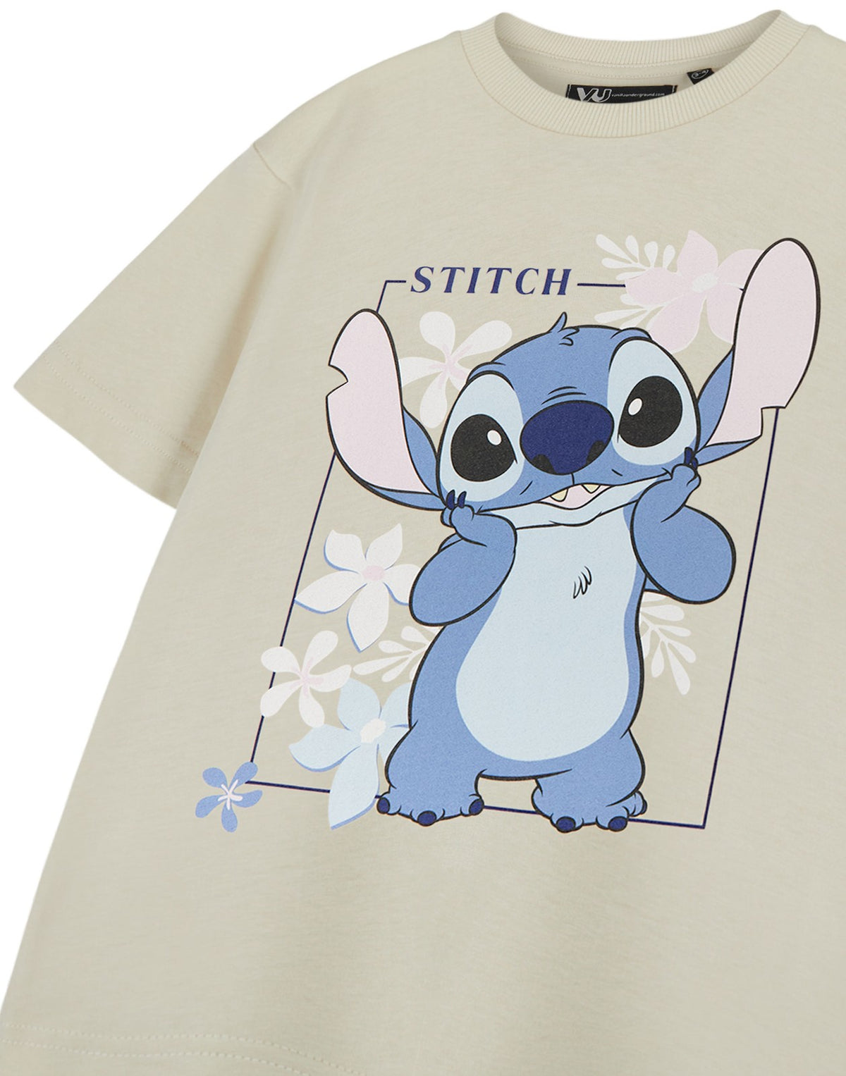 Disney Short Sleeved T-Shirt | Girls Oatmeal | Official Merch