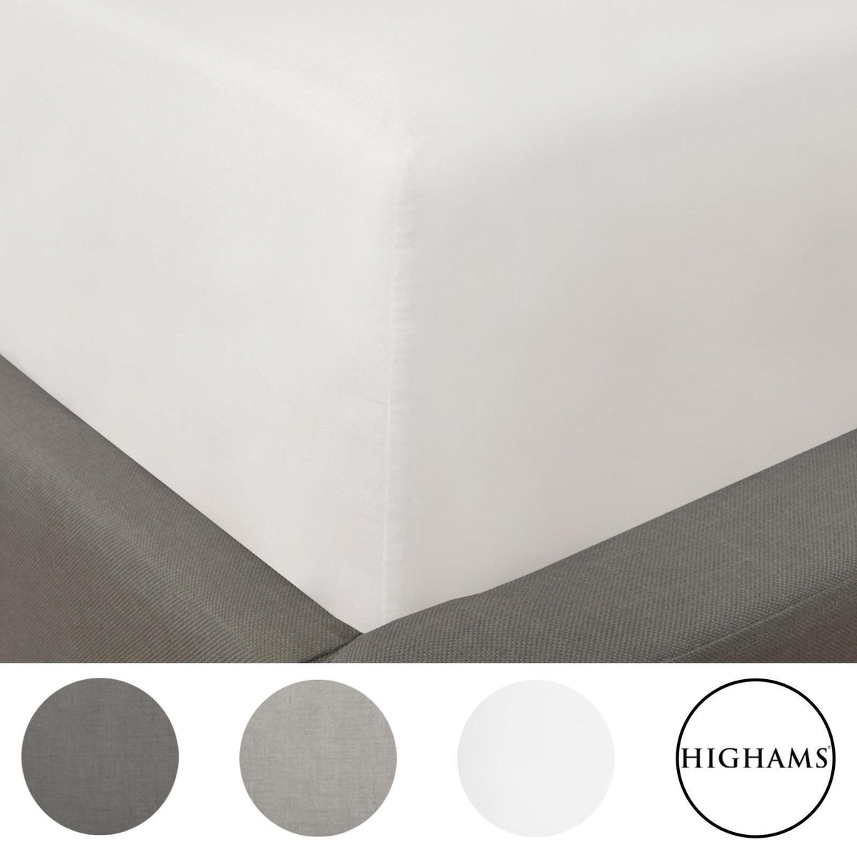OHS Luxury Plain Dye Polycotton 30cm Deep Full Elasticated Bed Fitted Sheet