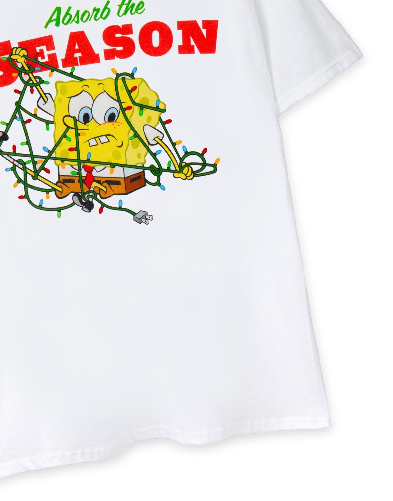 SpongeBob SquarePants Short Sleeved T-Shirt | Unisex White | Official Merch