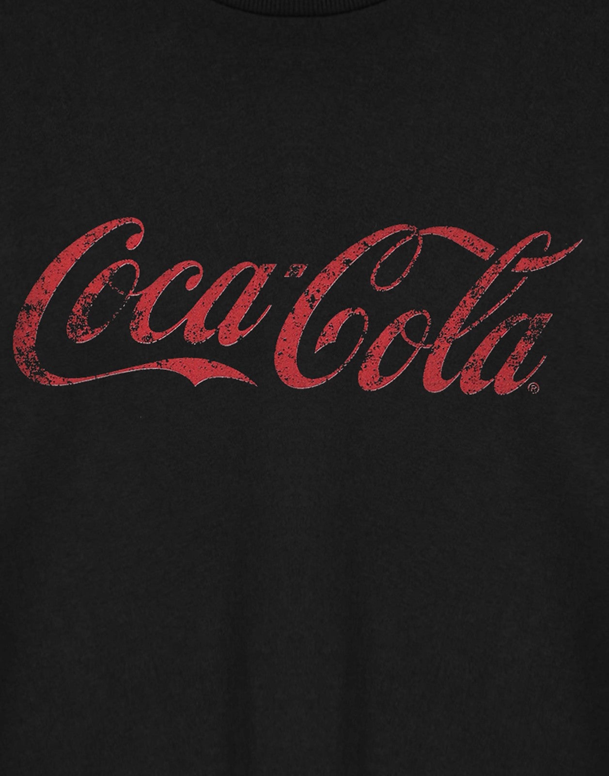 Coca Cola Cropped Short Sleeved T-Shirt | Womens Black | Official Merch