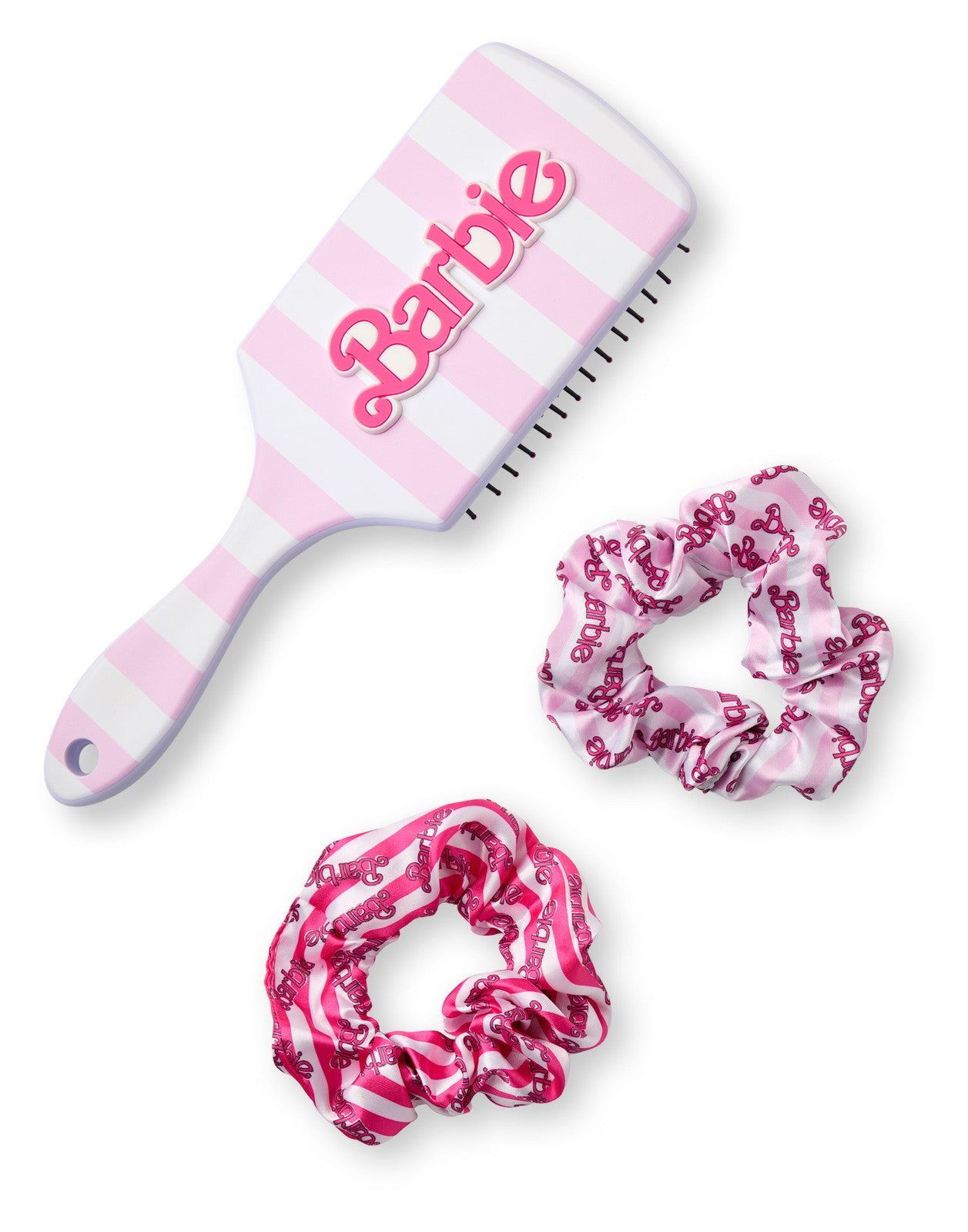 Barbie Hair Brush and Scrunchie Set | Womens Pink | Official Merch