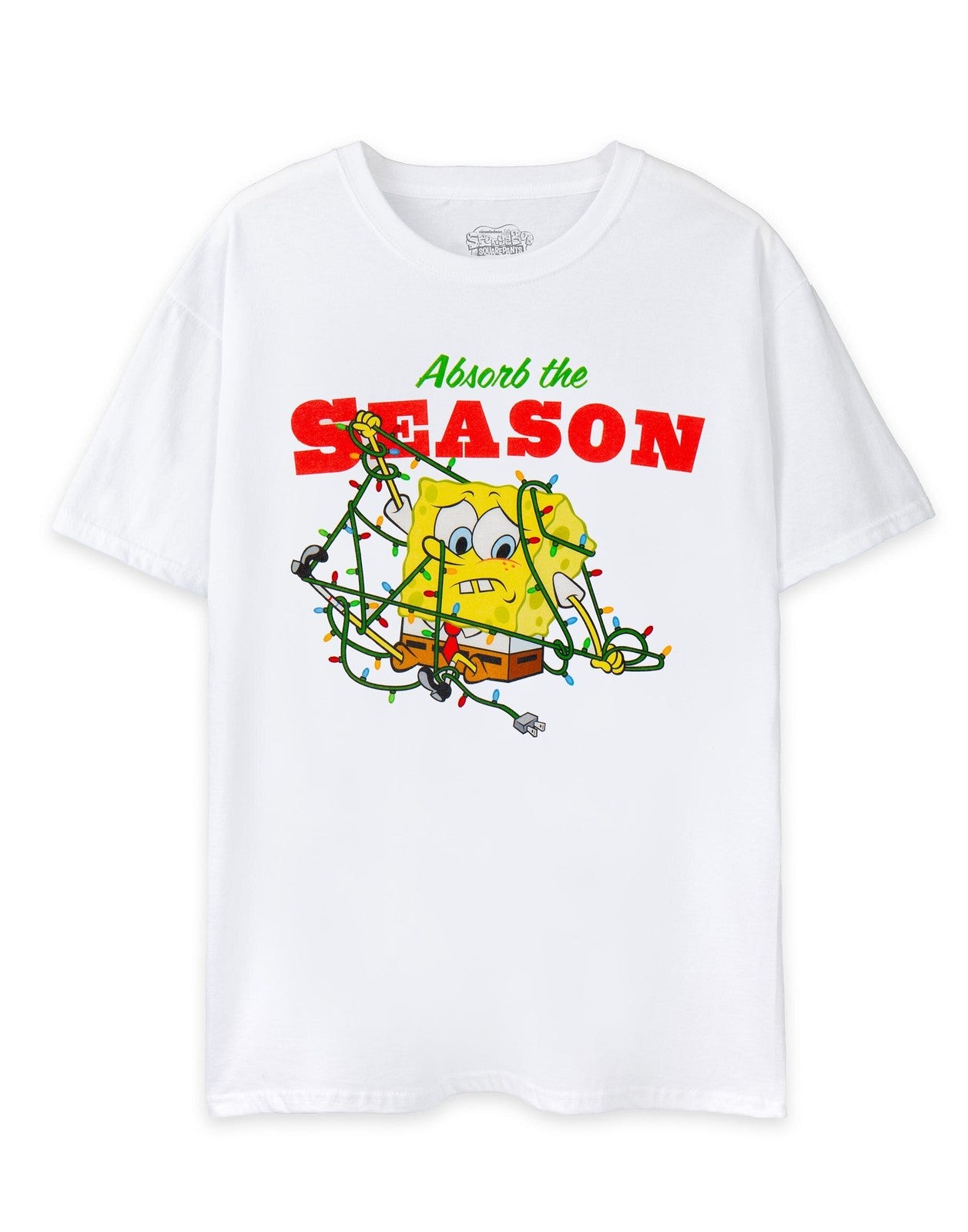 SpongeBob SquarePants Short Sleeved T-Shirt | Unisex White | Official Merch