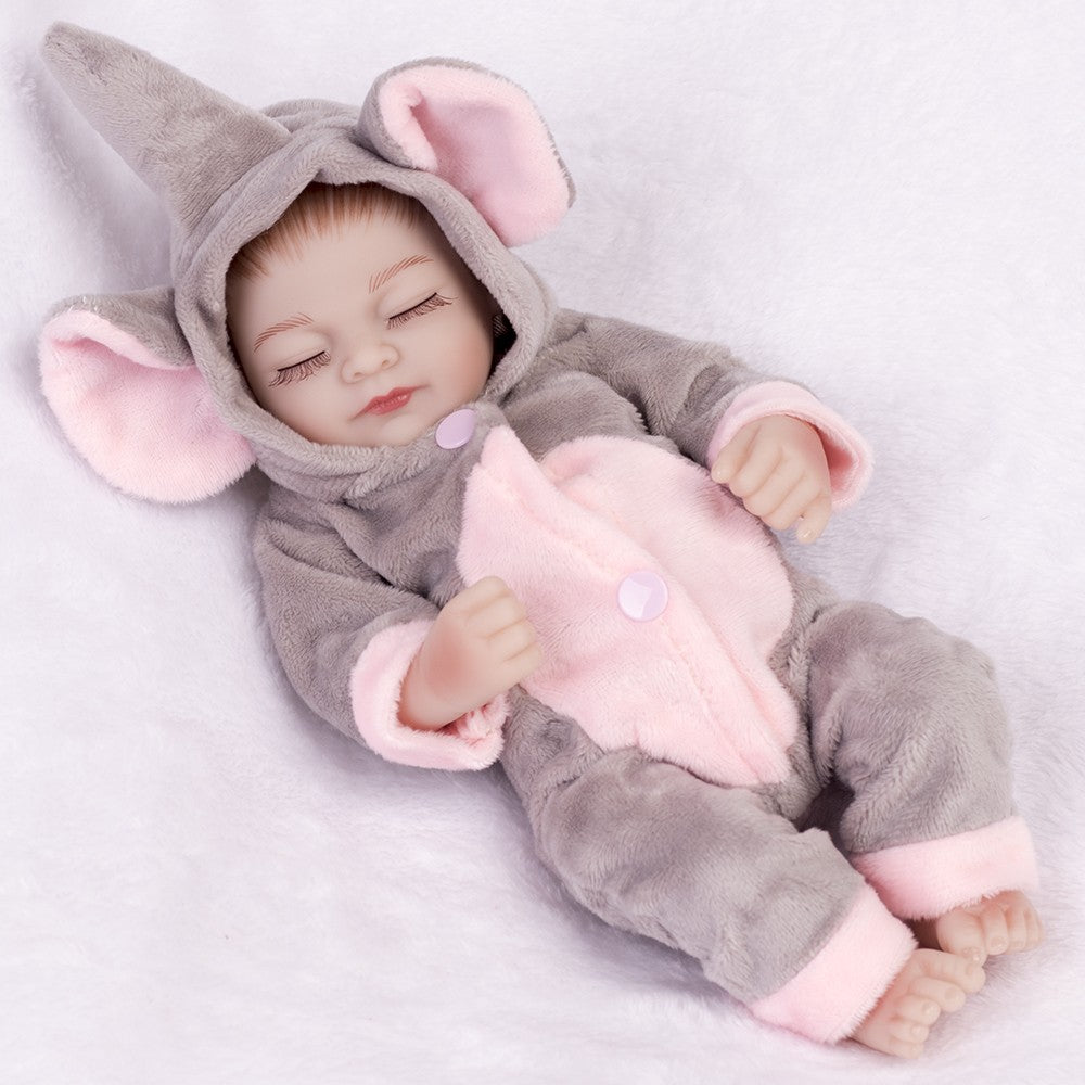 Full Body Vinyl Silicone Reborn Baby Doll Girl/Boy/Twins Mini Newborn Bath Dolls