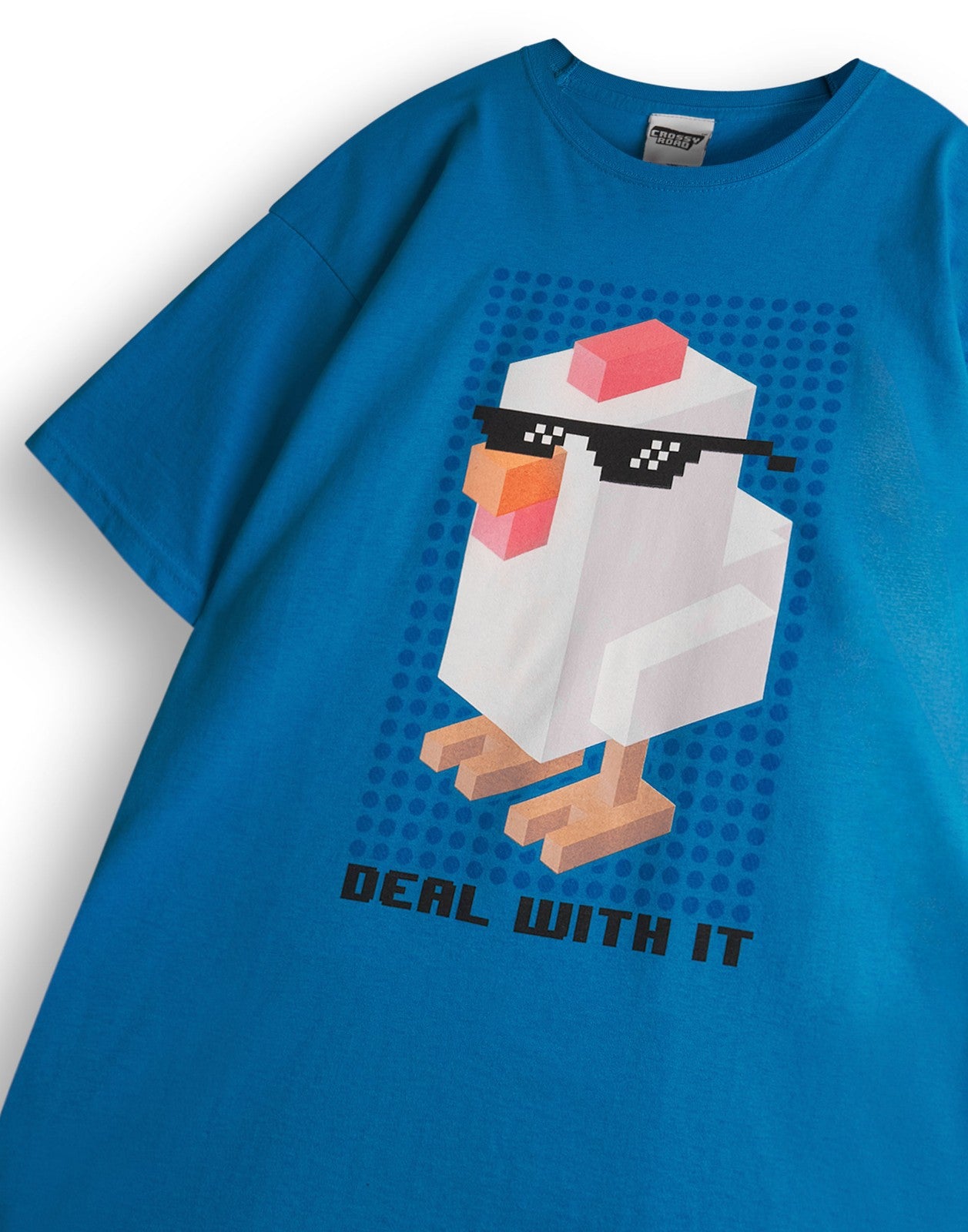 Crossy Road Short Sleeved T-Shirt | Boys Blue | Official Merch