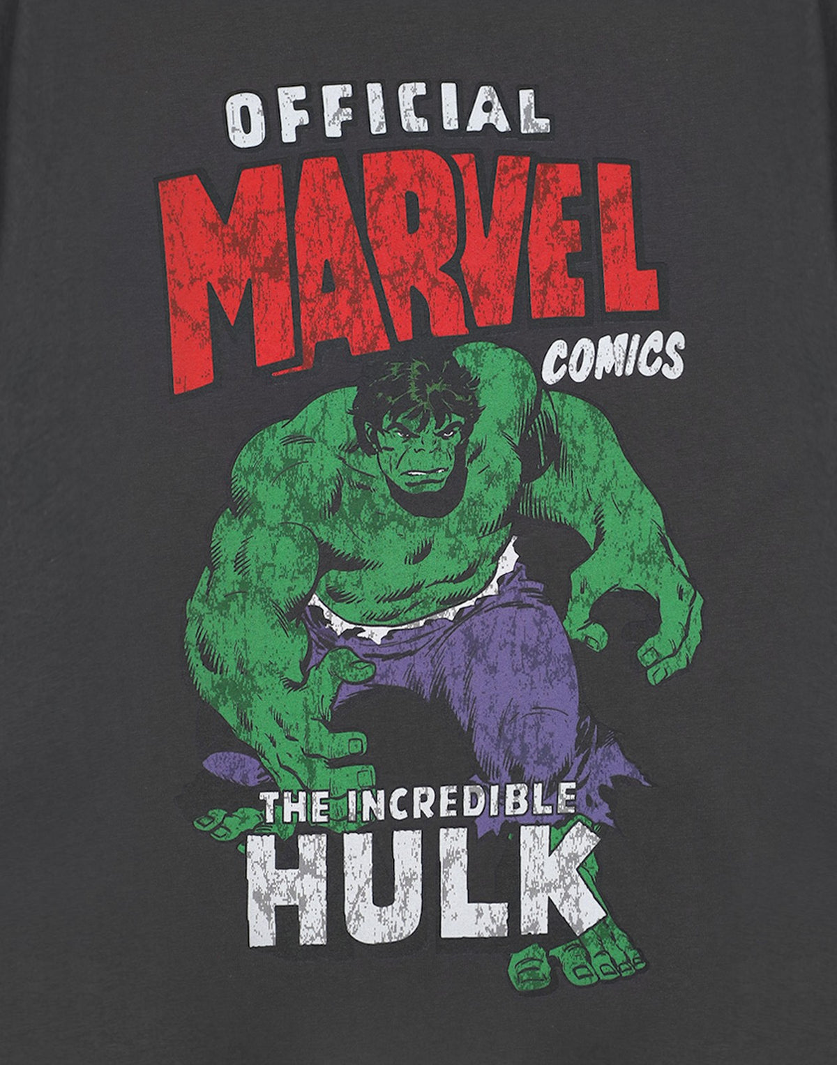 Marvel Short Sleeved T-Shirt | Mens Charcoal | Official Merch