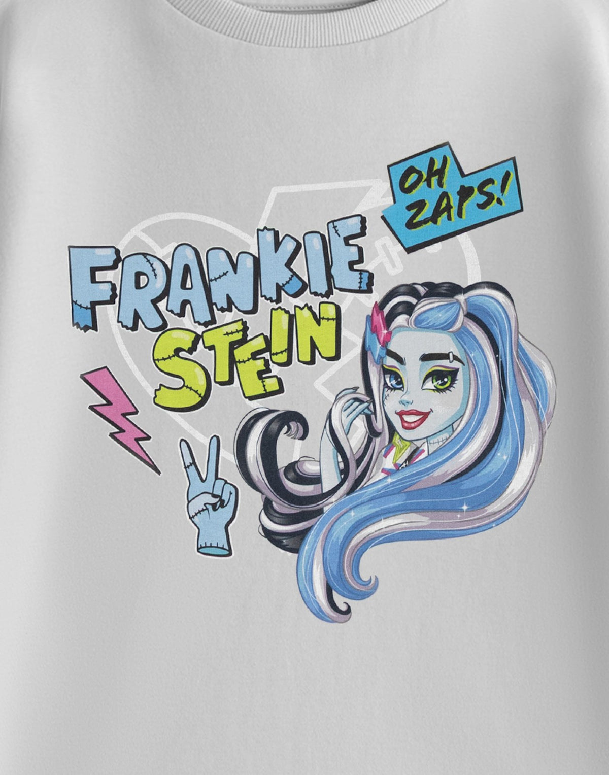 Monster High Short Sleeved T-Shirt | Girls Light Grey | Official Merch
