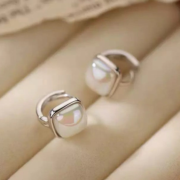 925 Sterling Silver Elegant Pearl Hoop Earrings Jewellery Women Girls Gift UK