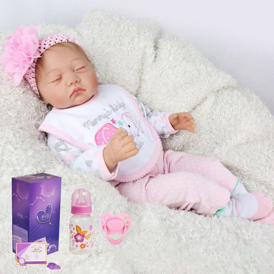 Handmade Realistic Reborn Baby Dolls Vinyl Silicone Newborn Girl Doll Kids Gift