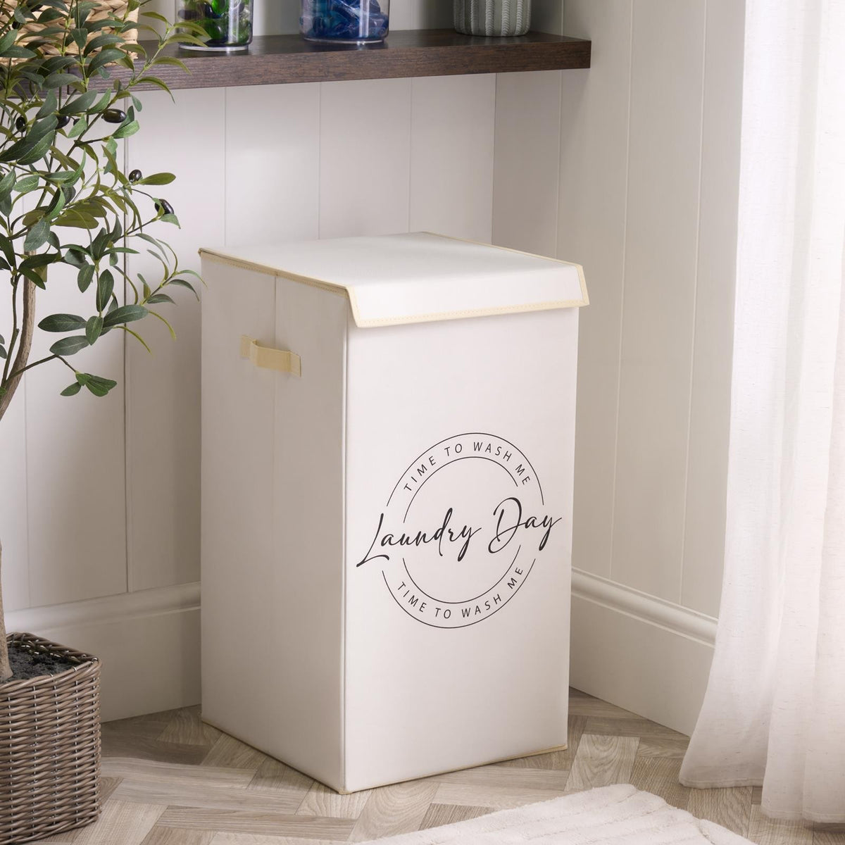 OHS Slogan Laundry Bag Foldable Hamper Basket Washing Bin Clothes Storage