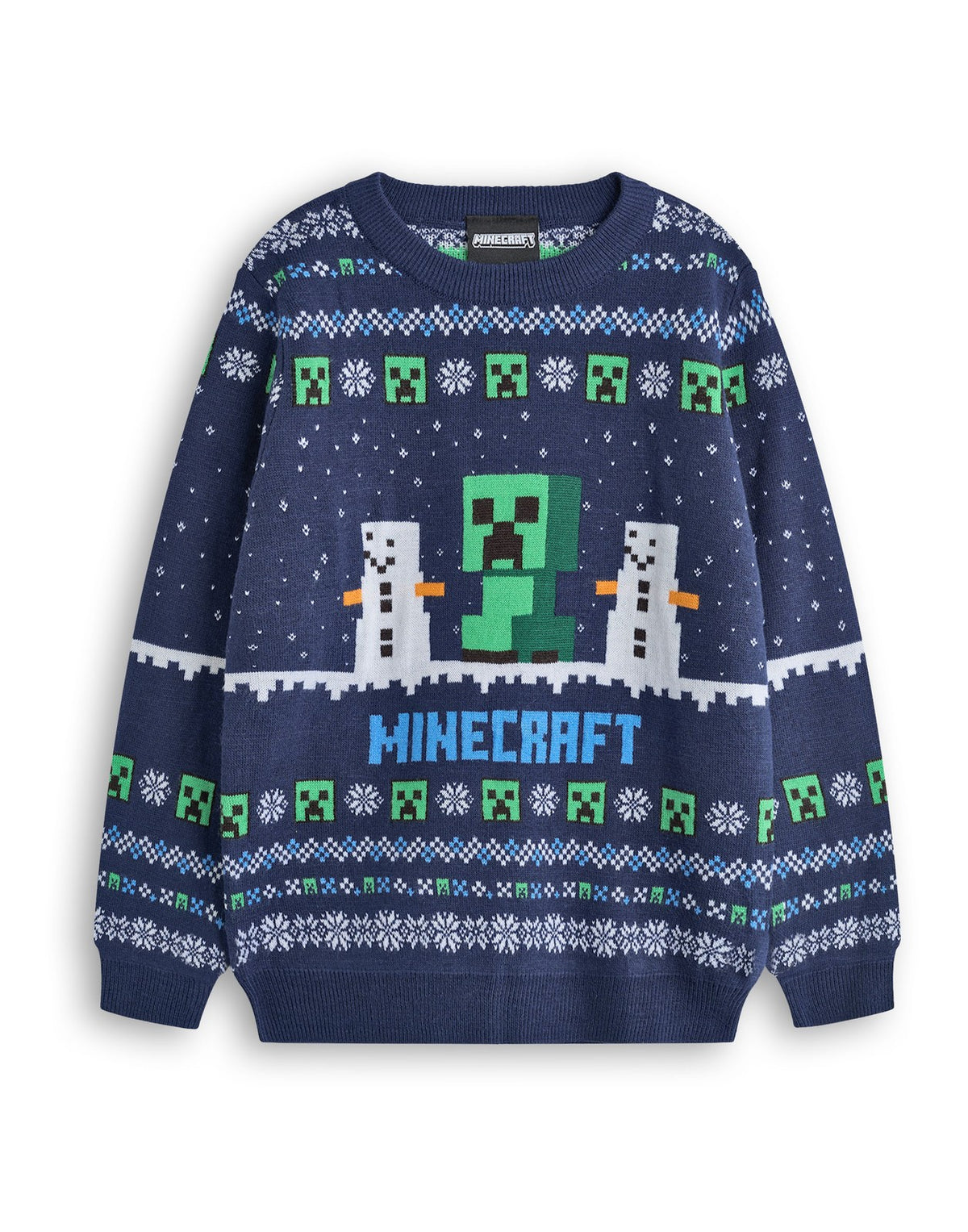 Minecraft Christmas Jumper | Boys Blue Gaming | Official Merch