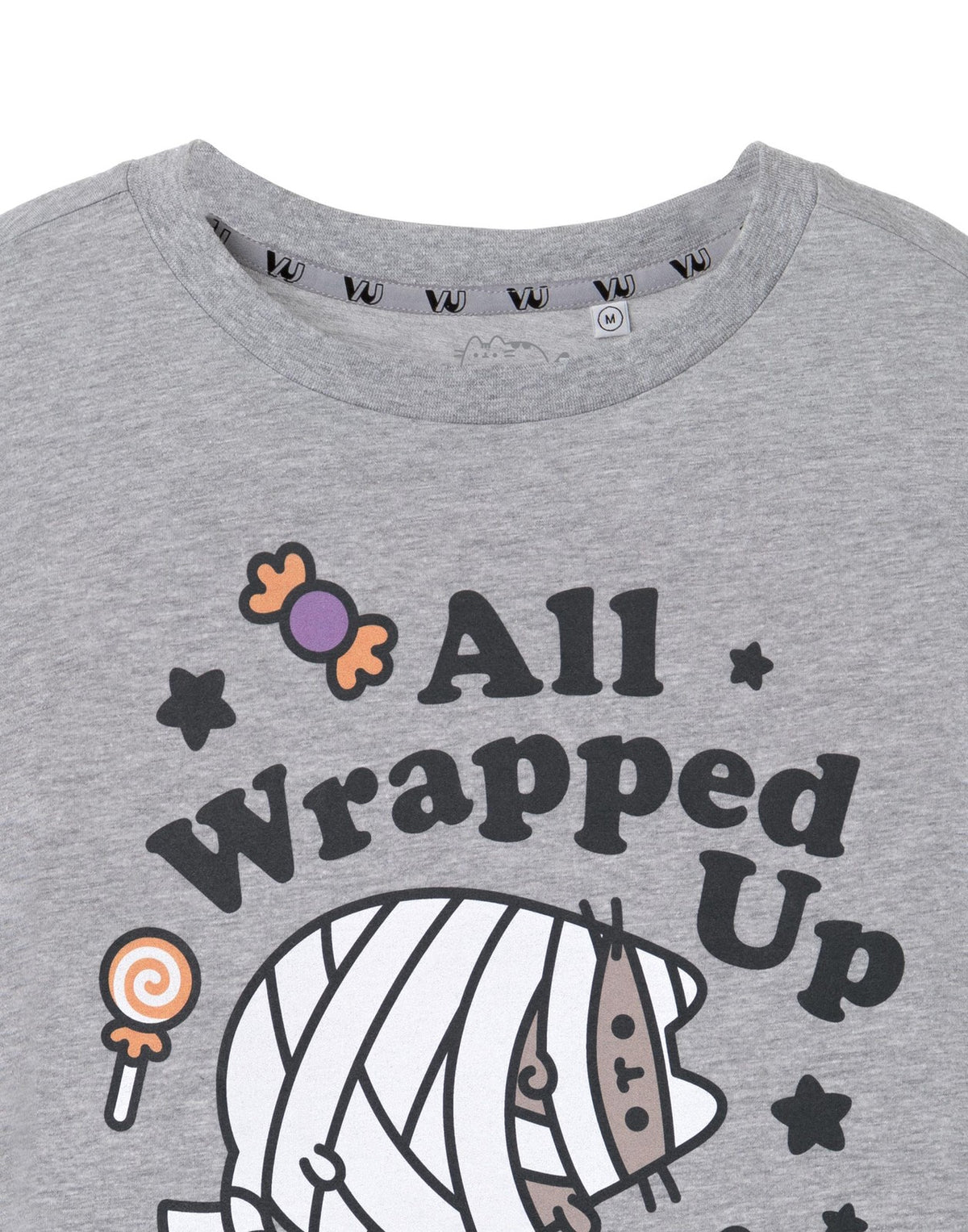 Pusheen Short Sleeved T-Shirt | Womens Grey Marl | Official Merch