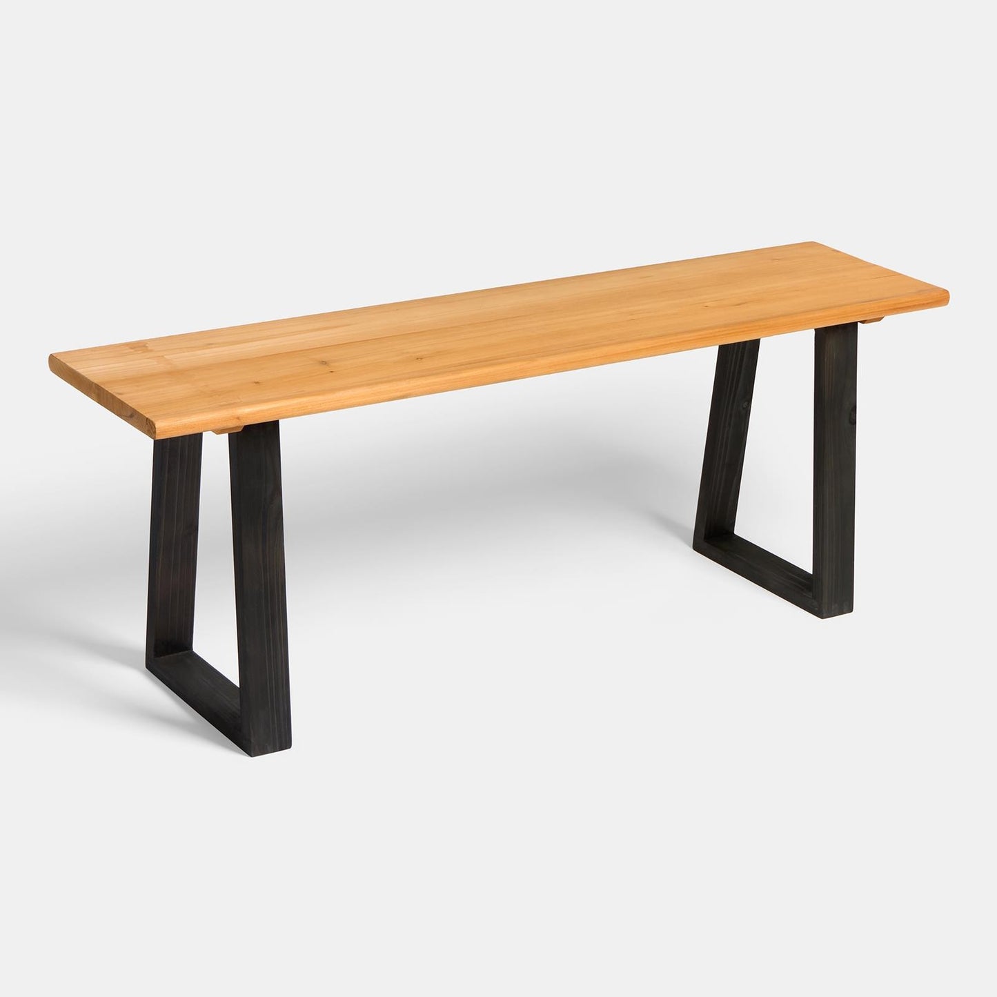 OHS Wood Garden Bench 3 Seater Outdoor Patio Rustic Chair Seat Backless Terrace