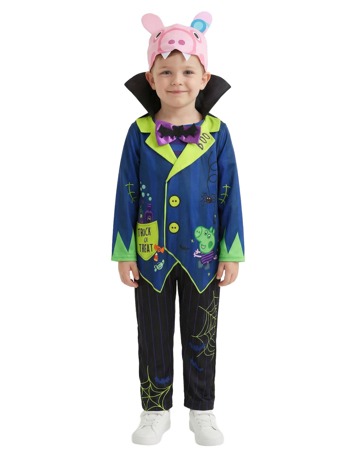 Peppa Pig 3 Piece Costume | Boys Black | Official Merch