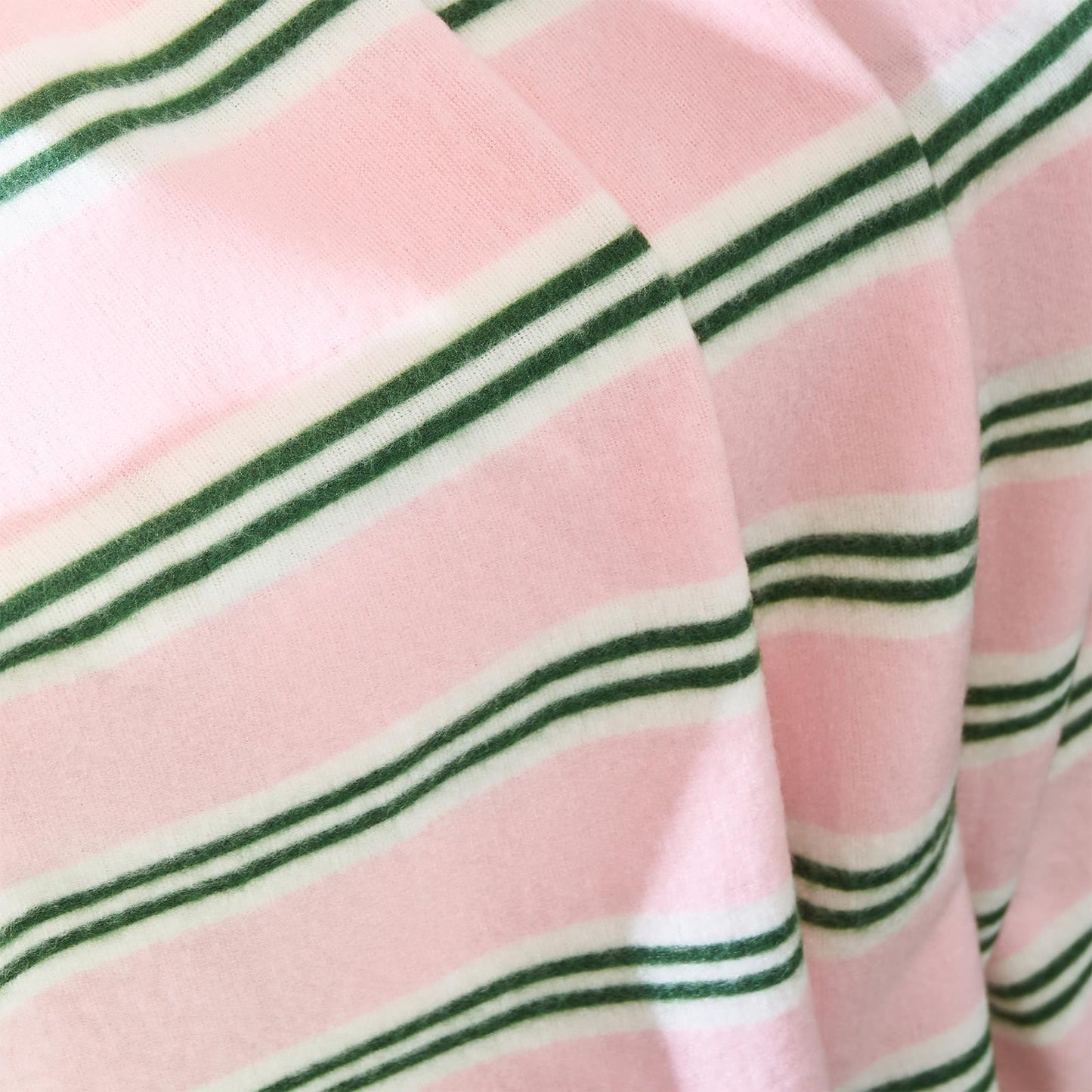 OHS Stripes Print Throw Soft Blanket Polar Fleece Lightweight Bedspread
