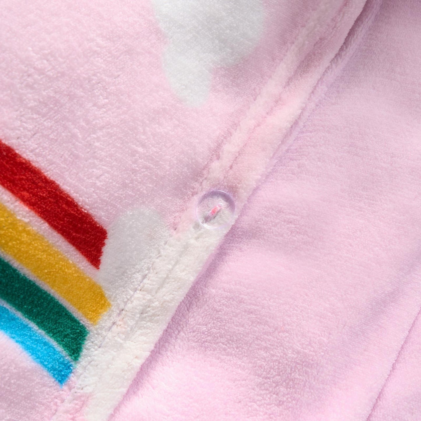 OHS Rainbow Duvet Cover Set Warm Teddy Fleece Supersoft Thermal Bedding