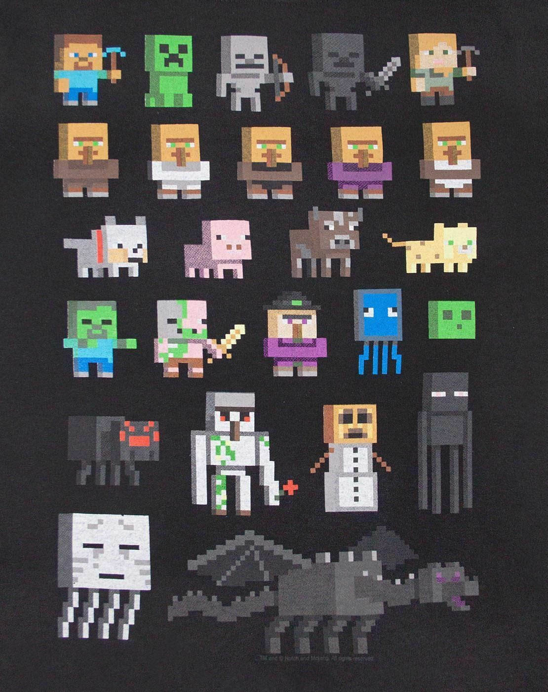 Minecraft Short Sleeved T-Shirt | Boys Black Gaming | Official Merch