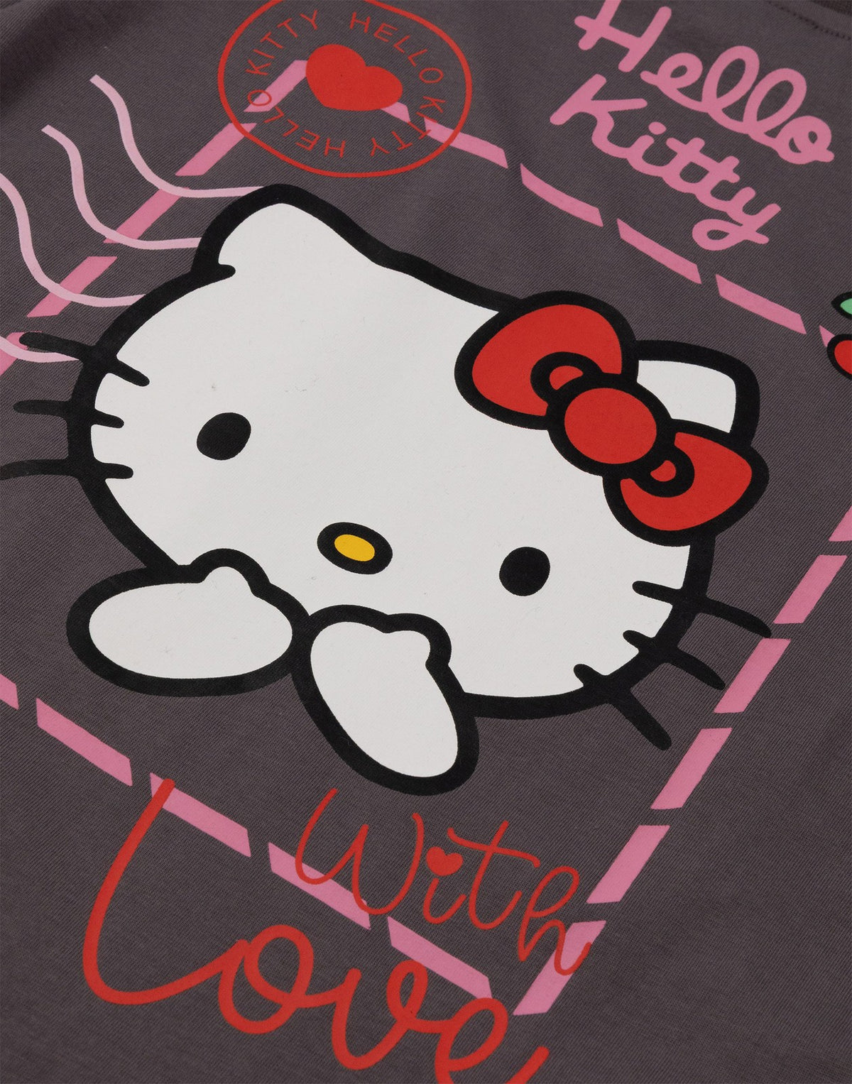 Hello Kitty T-Shirt and Shorts Set | Girls Grey | Official Merch