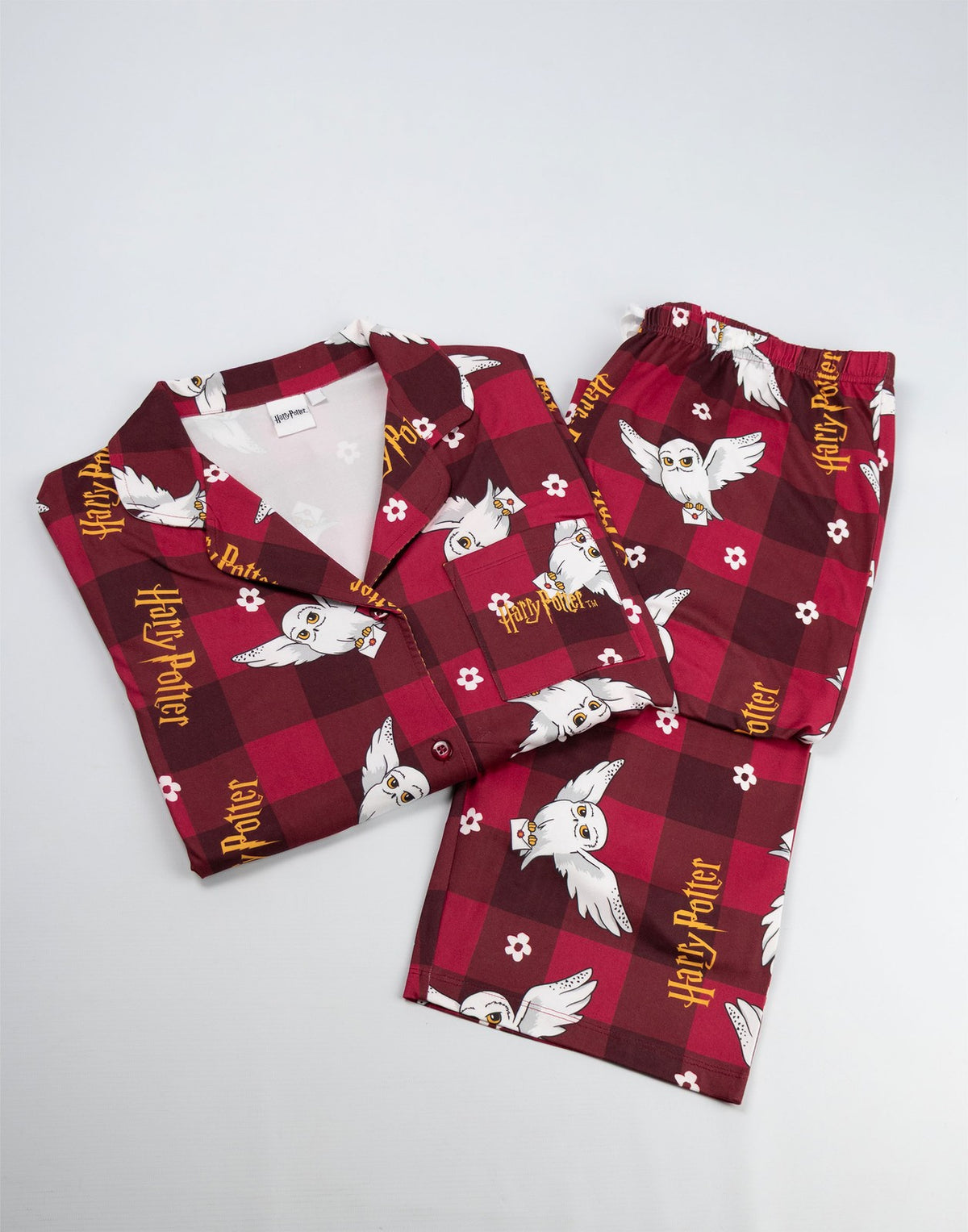 Harry Potter Long Sleeve Long Leg Pyjama Set | Womens Red | Official Merch