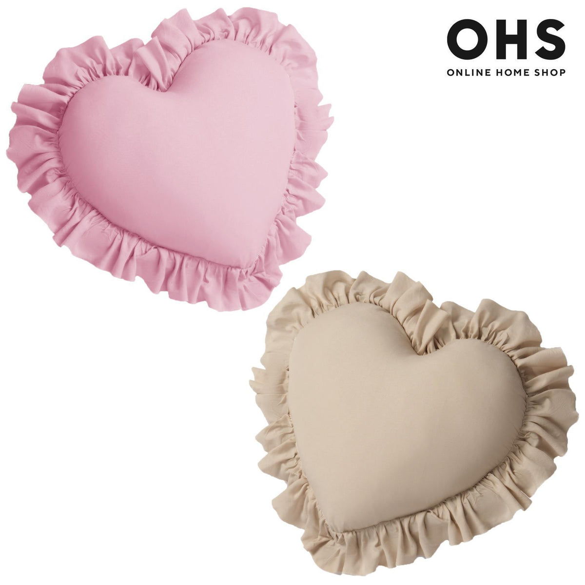 Heart Filled Cushion Plump Bedroom Scatter Pillow Valentines Frill Chair Sofa