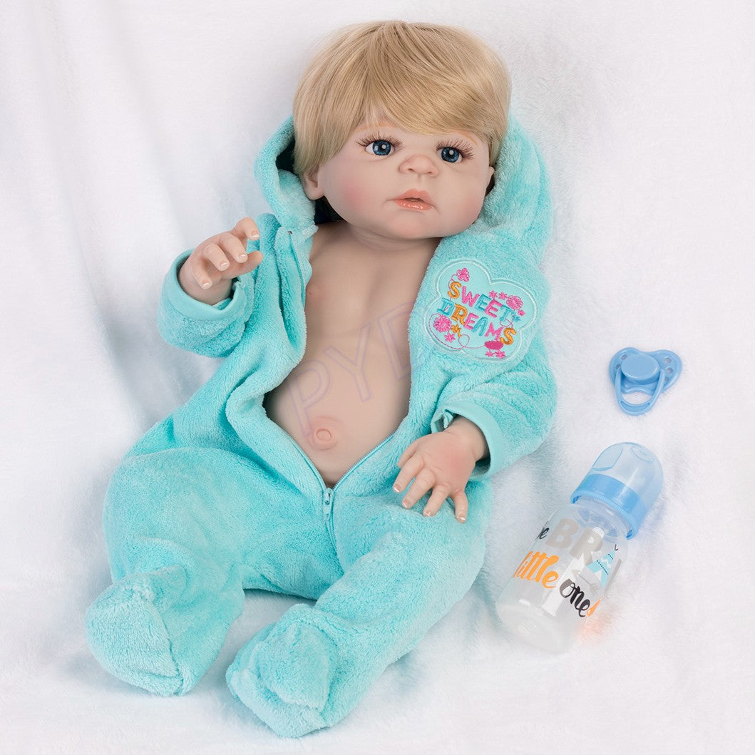 Realistic Reborn Baby Dolls Full Body Vinyl Silicone Waterproof Newborn Boy Gift
