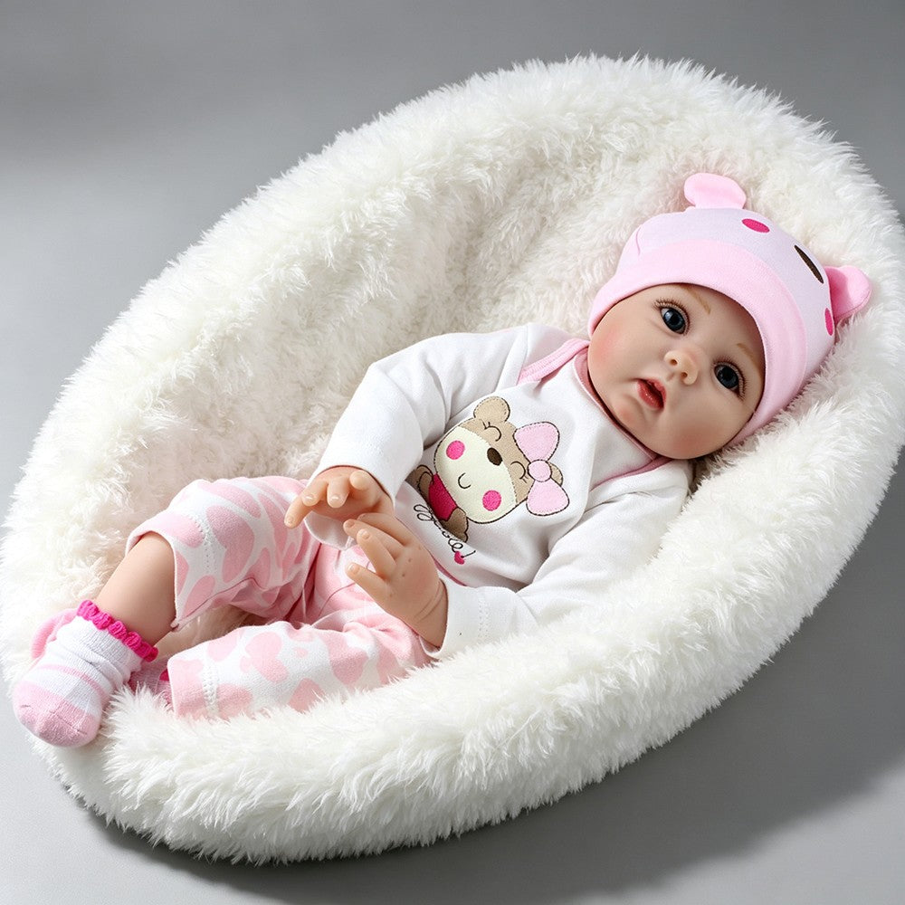 22" Reborn Baby Dolls Vinyl Silicone Realistic Newborn Girl Doll Lifelike Gift