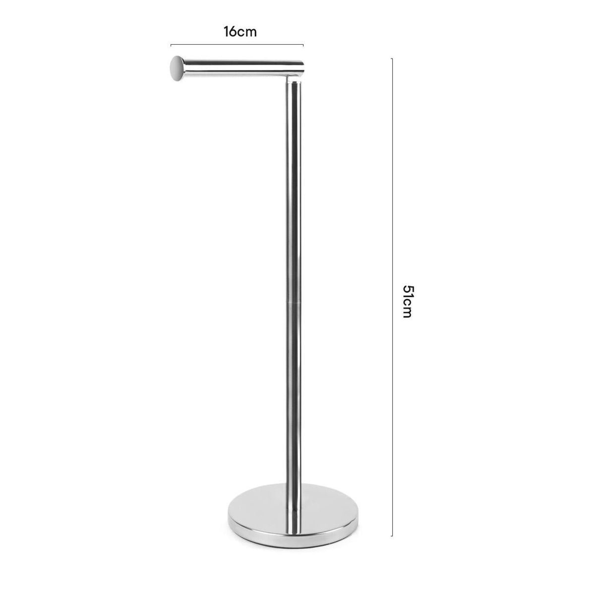 Free Standing Toilet Roll Holder Space Saving Storage Bathroom Loo Roll Frame