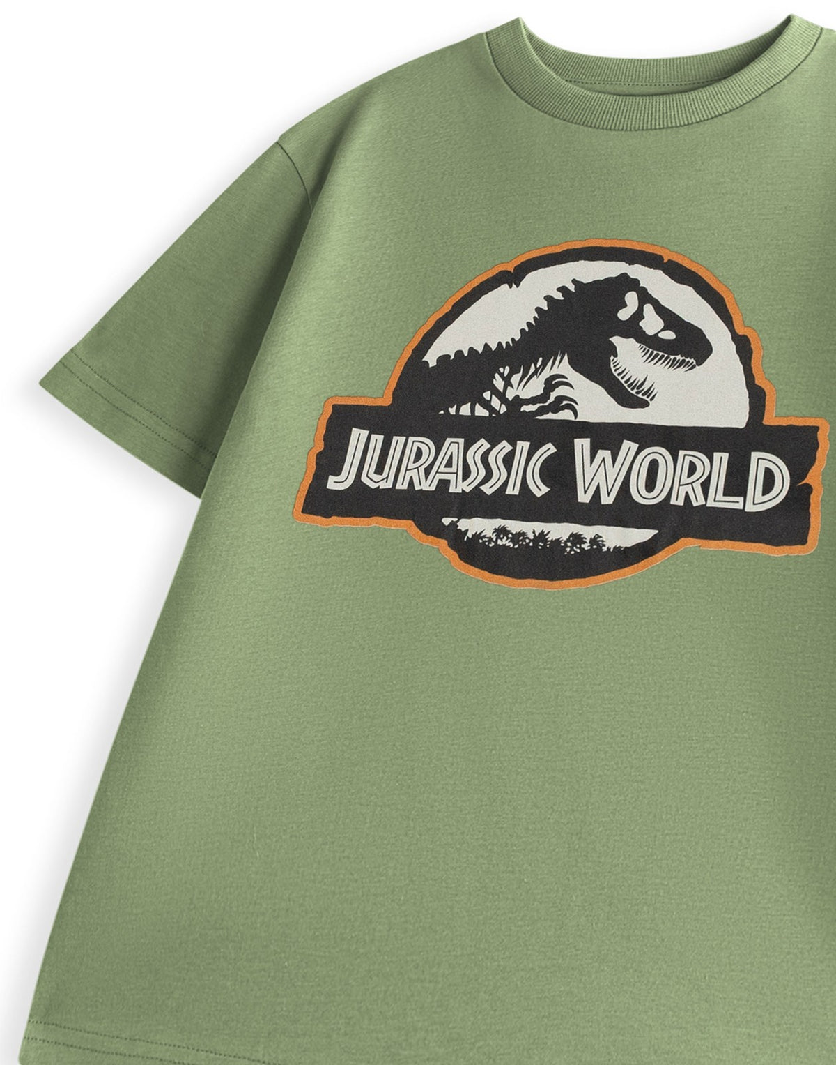 Jurassic World Short Sleeved T-Shirt | Boys Khaki | Official Merch