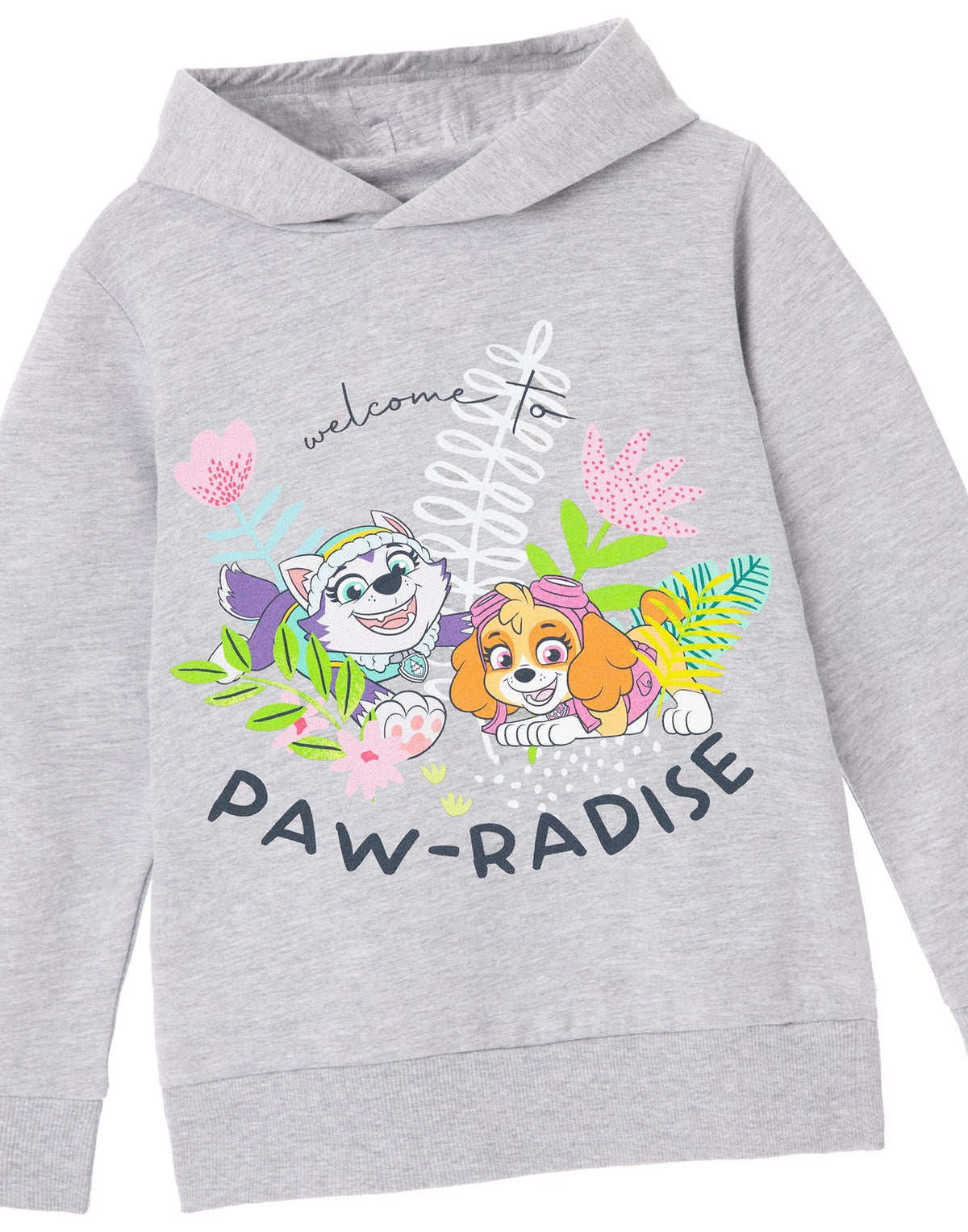 Paw Patrol Hoodie | Girls Grey Marl | Official Merch